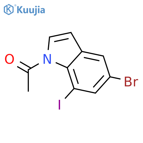 1-(5-Bromo-7-iodo-1H-indol-1-yl)ethanone structure