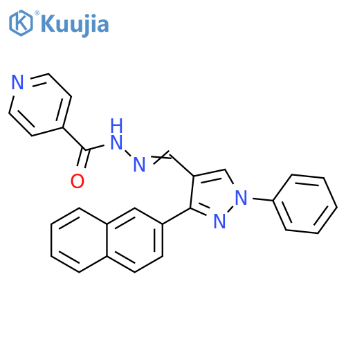 N'-[(1Z)-[3-(naphthalen-2-yl)-1-phenyl-1H-pyrazol-4-yl]methylidene]pyridine-4-carbohydrazide structure