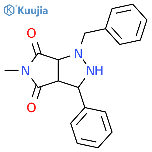 1-benzyl-5-methyl-3-phenyl-octahydropyrrolo[3,4-c]pyrazole-4,6-dione structure