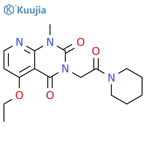 5-ethoxy-1-methyl-3-[2-oxo-2-(piperidin-1-yl)ethyl]-1H,2H,3H,4H-pyrido[2,3-d]pyrimidine-2,4-dione structure
