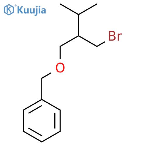 ((2-(Bromomethyl)-3-methylbutoxy)methyl)benzene structure