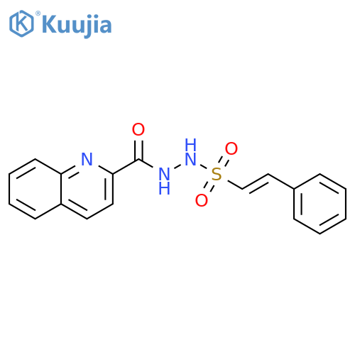 N'-(2-phenylethenesulfonyl)quinoline-2-carbohydrazide structure