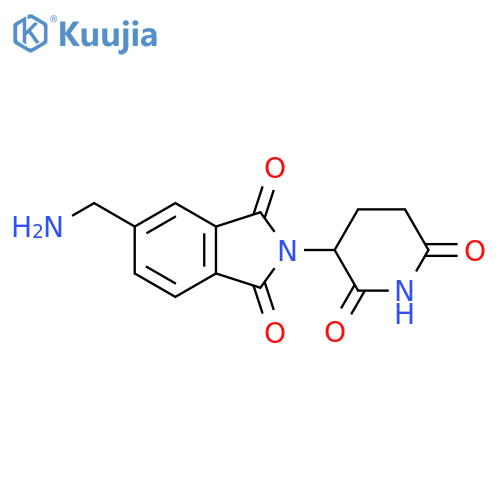 5-(aminomethyl)-2-(2,6-dioxopiperidin-3-yl)-2,3-dihydro-1H-isoindole-1,3-dione hydrochloride structure