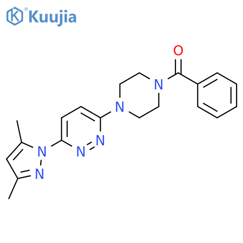3-(4-benzoylpiperazin-1-yl)-6-(3,5-dimethyl-1H-pyrazol-1-yl)pyridazine structure