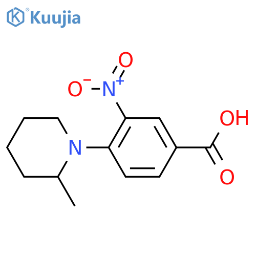 4-(2-Methyl-1-piperidinyl)-3-nitrobenzoic acid structure
