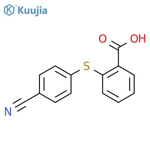 2-(4-Cyanophenyl)sulfanylbenzoic Acid structure