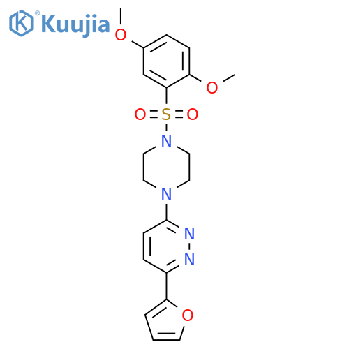 3-[4-(2,5-dimethoxybenzenesulfonyl)piperazin-1-yl]-6-(furan-2-yl)pyridazine structure