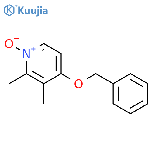 Pyridine, 2,3-dimethyl-4-(phenylmethoxy)-, 1-oxide structure