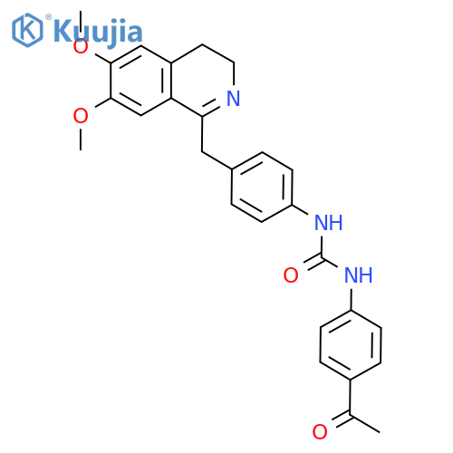 3-(4-Acetylphenyl)-1-(4-((6,7-dimethoxy(3,4-dihydroisoquinolyl))methyl)phenyl)urea structure