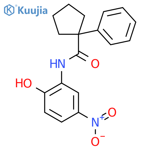 N-(2-Hydroxy-5-nitrophenyl)(phenylcyclopentyl)formamide structure