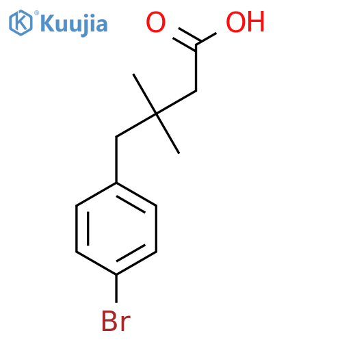 4-(4-Bromophenyl)-3,3-dimethylbutanoic acid structure