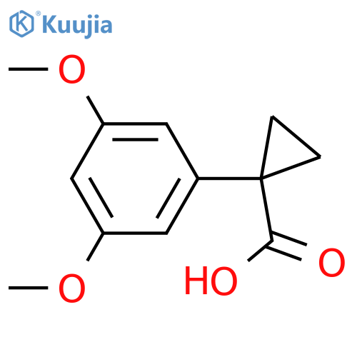 1-(3,5-dimethoxyphenyl)cyclopropane-1-carboxylic acid structure