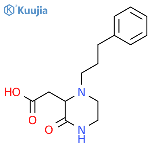 3-Oxo-1-(3-phenylpropyl)-2-piperazinyl-acetic Acid structure