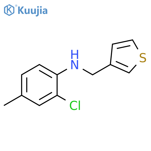 2-chloro-4-methyl-N-(thiophen-3-yl)methylaniline structure