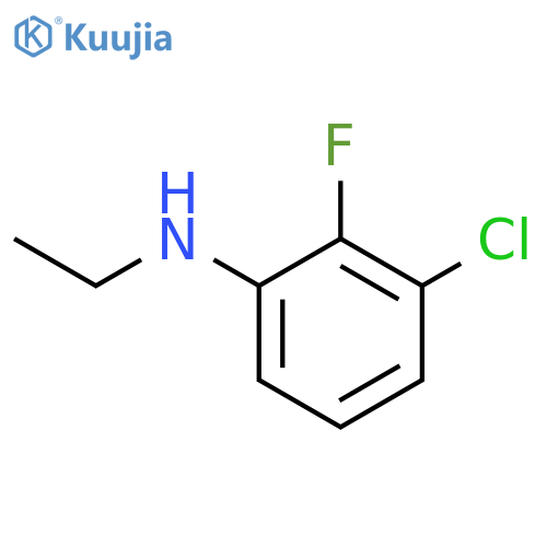 3-chloro-N-ethyl-2-fluoroaniline structure