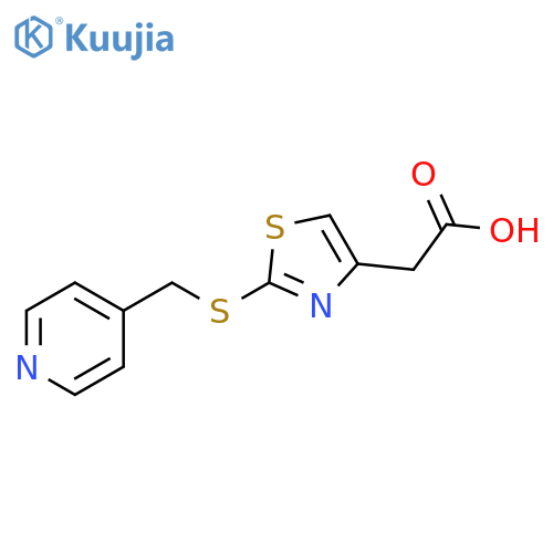 2-(2-{[(pyridin-4-yl)methyl]sulfanyl}-1,3-thiazol-4-yl)acetic acid structure