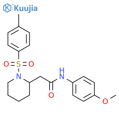 N-(4-methoxyphenyl)-2-[1-(4-methylbenzenesulfonyl)piperidin-2-yl]acetamide structure