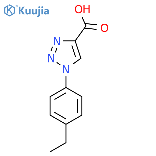 1-(4-ethylphenyl)-1H-1,2,3-triazole-4-carboxylic acid structure