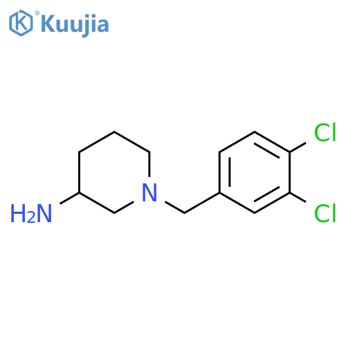1-[(3,4-dichlorophenyl)methyl]piperidin-3-amine structure