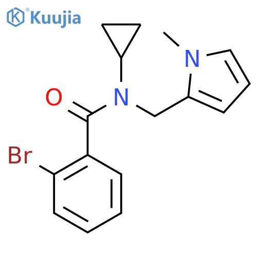 2-bromo-N-cyclopropyl-N-[(1-methyl-1H-pyrrol-2-yl)methyl]benzamide structure