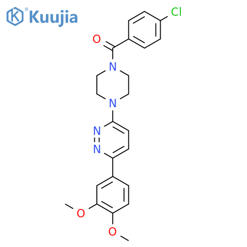3-[4-(4-chlorobenzoyl)piperazin-1-yl]-6-(3,4-dimethoxyphenyl)pyridazine structure