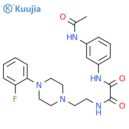N'-(3-acetamidophenyl)-N-{2-[4-(2-fluorophenyl)piperazin-1-yl]ethyl}ethanediamide structure