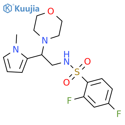 2,4-difluoro-N-[2-(1-methyl-1H-pyrrol-2-yl)-2-(morpholin-4-yl)ethyl]benzene-1-sulfonamide structure