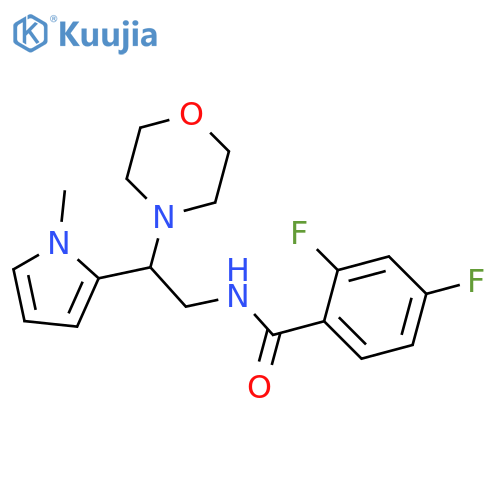 2,4-difluoro-N-[2-(1-methyl-1H-pyrrol-2-yl)-2-(morpholin-4-yl)ethyl]benzamide structure
