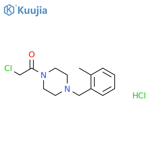 2-Chloro-1-{4-(2-methylphenyl)methylpiperazin-1-yl}ethan-1-one Hydrochloride structure