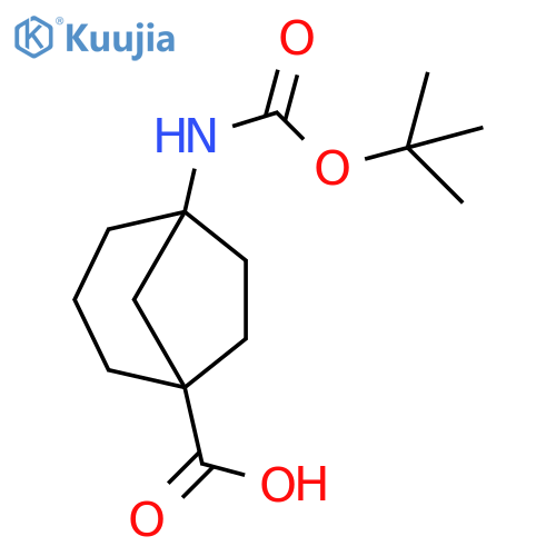 5-{(tert-butoxy)carbonylamino}bicyclo3.2.1octane-1-carboxylic acid structure