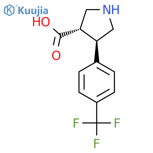 rac-(3R,4S)-4-4-(trifluoromethyl)phenylpyrrolidine-3-carboxylic acid structure