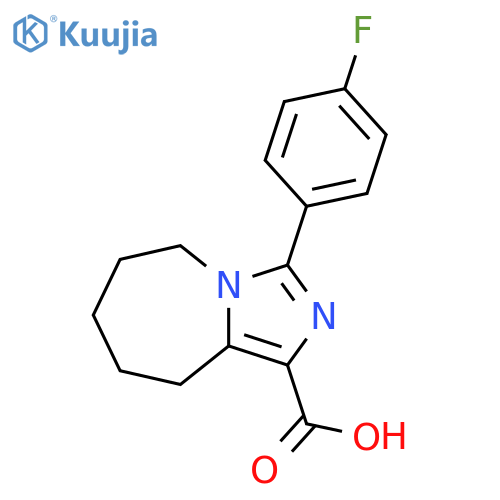 3-(4-fluorophenyl)-5H,6H,7H,8H,9H-imidazo[1,5-a]azepine-1-carboxylic acid structure