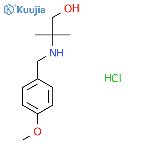 2-{[(4-Methoxyphenyl)methyl]amino}-2-methylpropan-1-OL hydrochloride structure