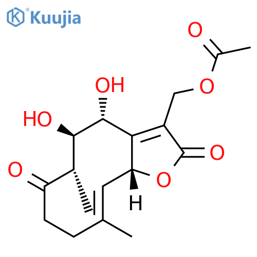 Cyclodeca[b]furan-2,7(4H,8H)-dione, 3-[(acetyloxy)methyl]-5,6,9,11a-tetrahydro-4,5-dihydroxy-6,10-dimethyl-, (4R,5R,6S,10E,11aR)- structure