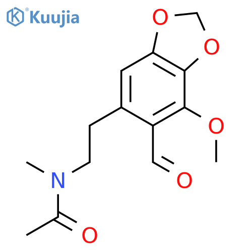 Acetamide,N-[2-(6-formyl-7-methoxy-1,3-benzodioxol-5-yl)ethyl]-N-methyl- structure