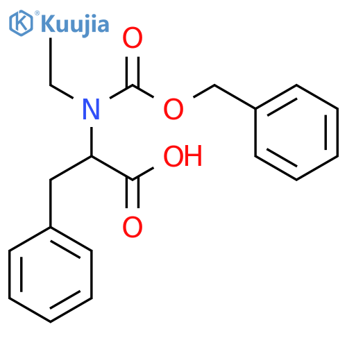 (2R)-2-{(benzyloxy)carbonyl(ethyl)amino}-3-phenylpropanoic acid structure