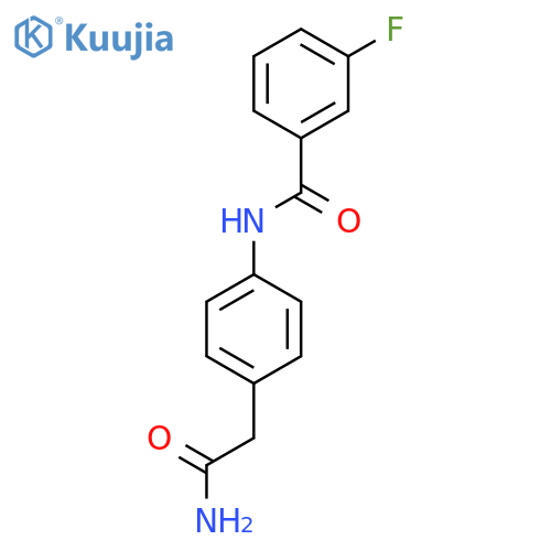 N-[4-(carbamoylmethyl)phenyl]-3-fluorobenzamide structure