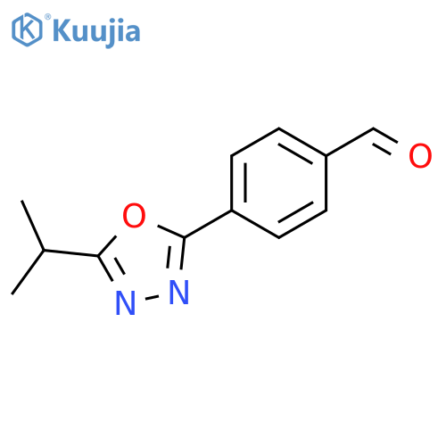 Benzaldehyde, 4-[5-(1-methylethyl)-1,3,4-oxadiazol-2-yl]- structure