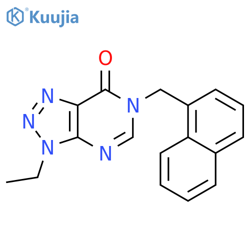 3-ethyl-6-[(naphthalen-1-yl)methyl]-3H,6H,7H-[1,2,3]triazolo[4,5-d]pyrimidin-7-one structure