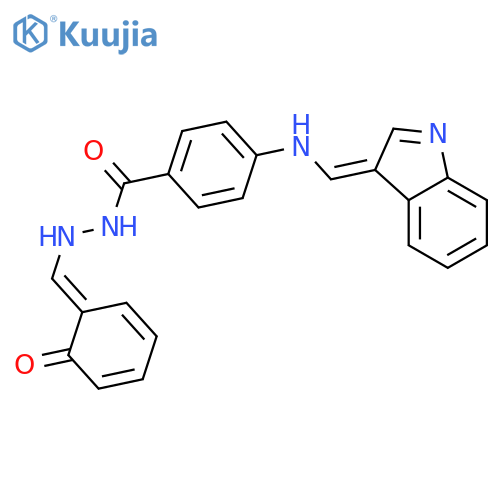 Benzoic acid,4-[(1H-indol-3-ylmethylene)amino]-, 2-[(2-hydroxyphenyl)methylene]hydrazide structure