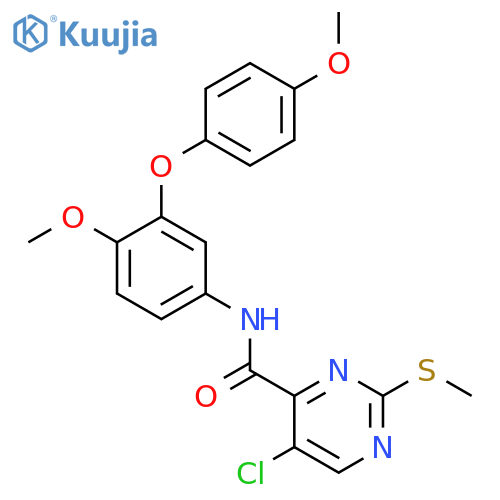 5-Chloro-N-[4-methoxy-3-(4-methoxyphenoxy)phenyl]-2-(methylsulfanyl)pyrimidine-4-carboxamide structure