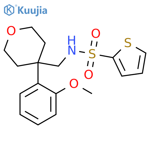 N-{4-(2-methoxyphenyl)oxan-4-ylmethyl}thiophene-2-sulfonamide structure
