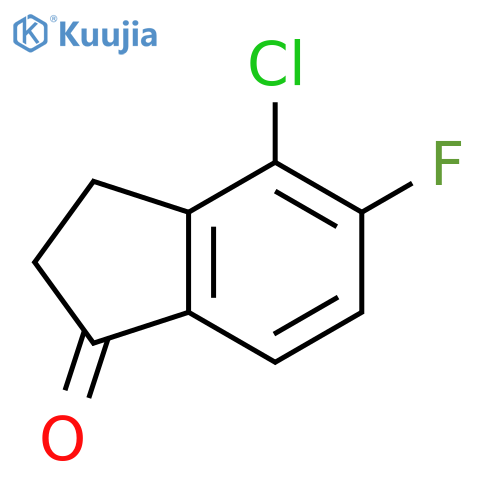 4-chloro-5-fluoro-2,3-dihydro-1H-inden-1-one structure