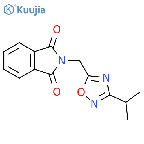 2-{[3-(propan-2-yl)-1,2,4-oxadiazol-5-yl]methyl}-2,3-dihydro-1H-isoindole-1,3-dione structure