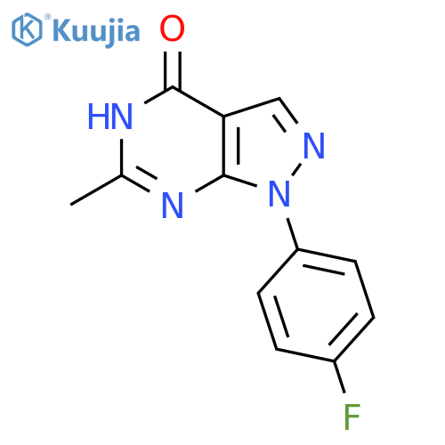 1-(4-Fluorophenyl)-6-methyl-1H,4H,5H-pyrazolo[3,4-d]pyrimidin-4-one structure