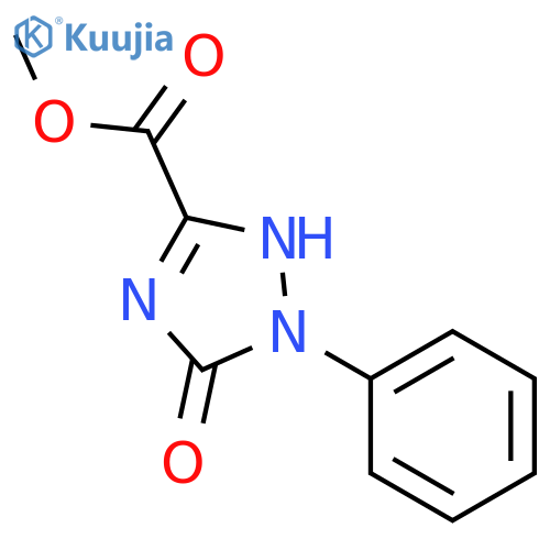 1H-1,2,4-Triazole-3-carboxylicacid, 2,5-dihydro-5-oxo-1-phenyl-, methyl ester structure