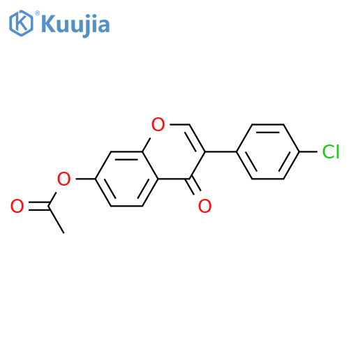 3-(4-chlorophenyl)-4-oxo-4H-chromen-7-yl acetate structure