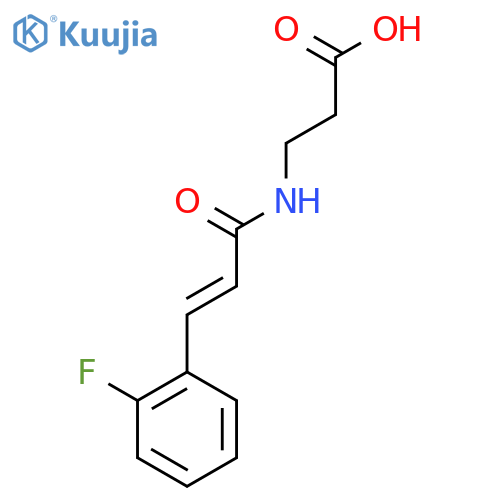 3-{[(2E)-3-(2-Fluorophenyl)prop-2-enoyl]amino}propanoic acid structure