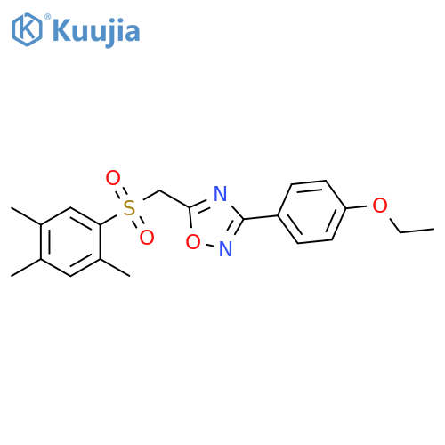 3-(4-ethoxyphenyl)-5-[(2,4,5-trimethylbenzenesulfonyl)methyl]-1,2,4-oxadiazole structure
