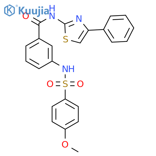 3-(4-methoxybenzenesulfonamido)-N-(4-phenyl-1,3-thiazol-2-yl)benzamide structure